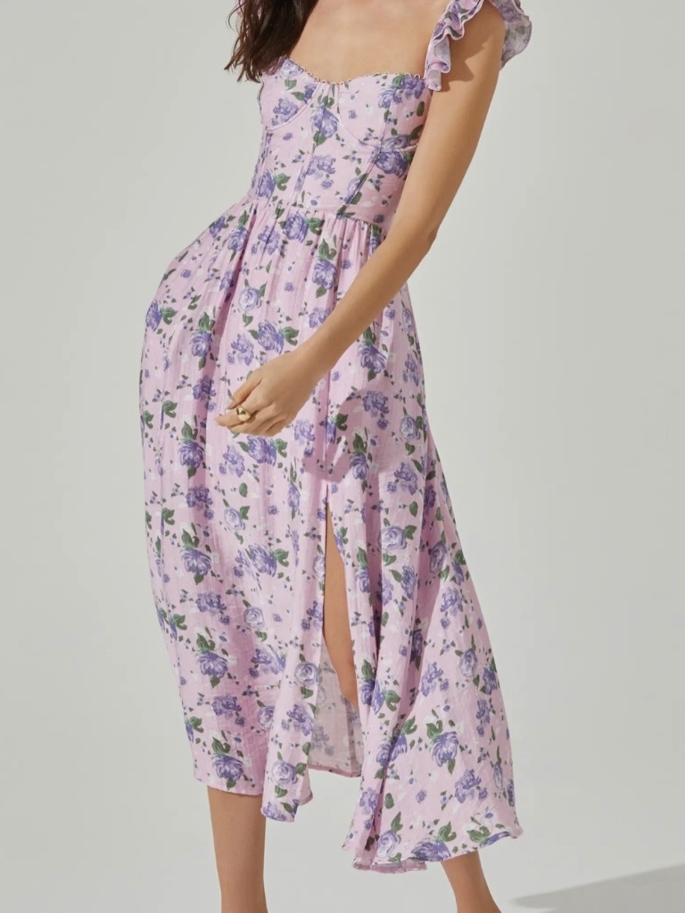 ASTR Wedelia Floral Print A-Line Dress